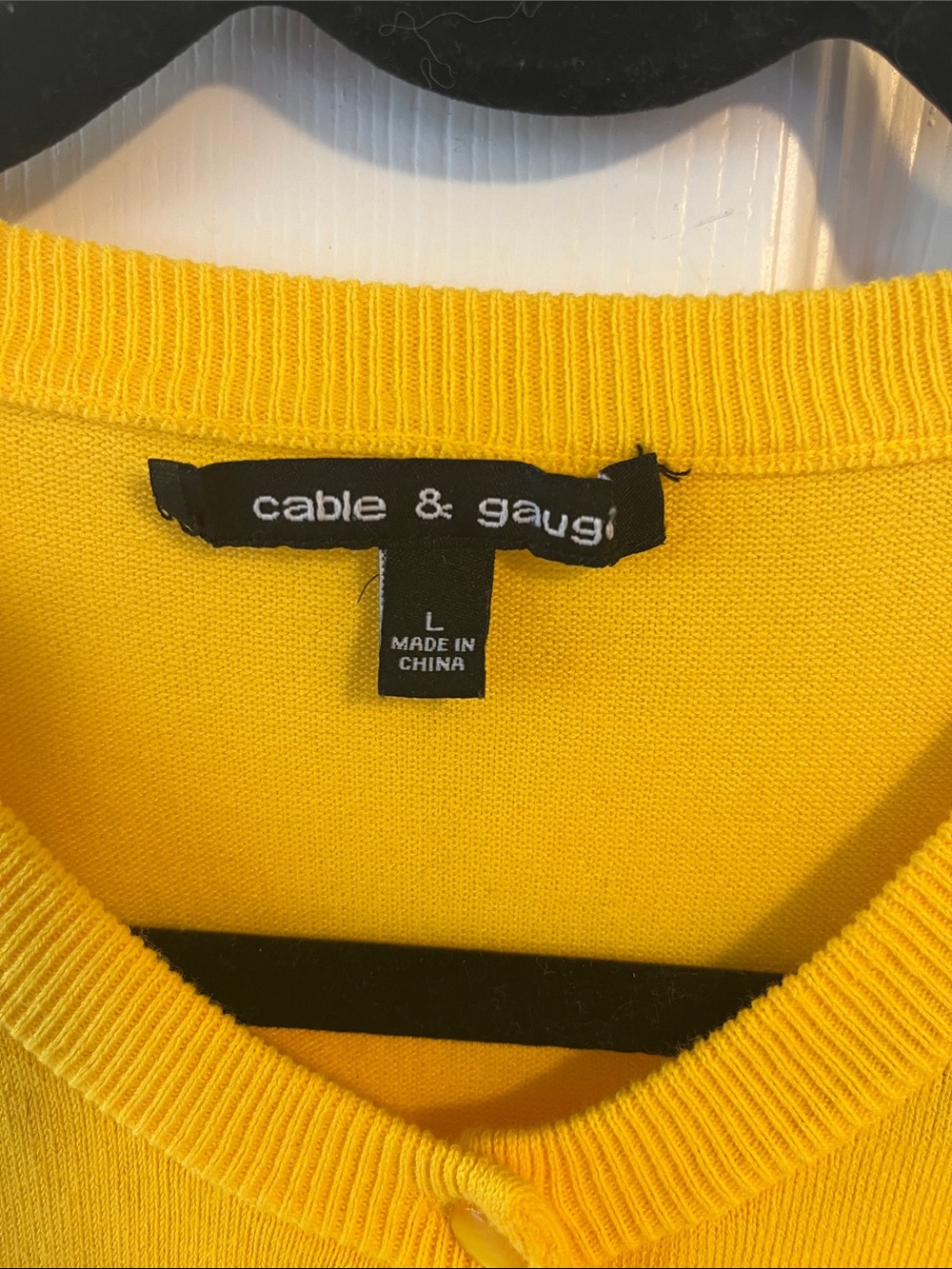 Cable & Gauge Bright Yellow Button-Front Cardigan - Picture 2 of 5